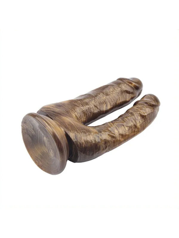 Dubbele dildo bruin