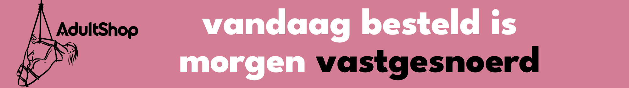 vandaag besteld is morgen vastgesnoerd